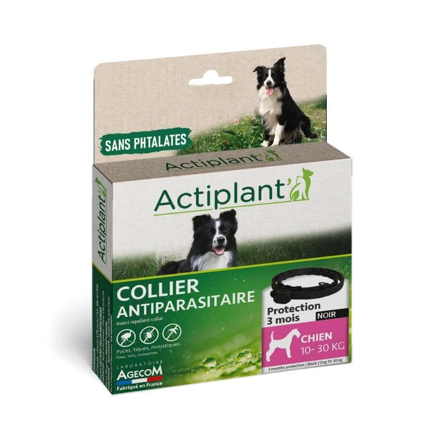 Actiplant Collier Antiparasitaire Noir Chien 15-30 Kg – Image 2