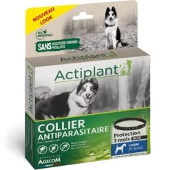 Actiplant Collier Antiparasitaire Noir Chien 15-30 Kg