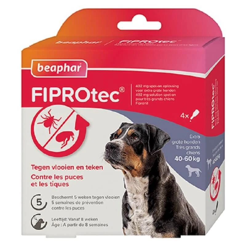 Beaphar Fiprotec Spot-on Chien 40 - 60 Kg 4 Pipettes