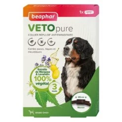 Beaphar VETOpure Grand Chien Collier Répulsif Antiparasitaire Marron