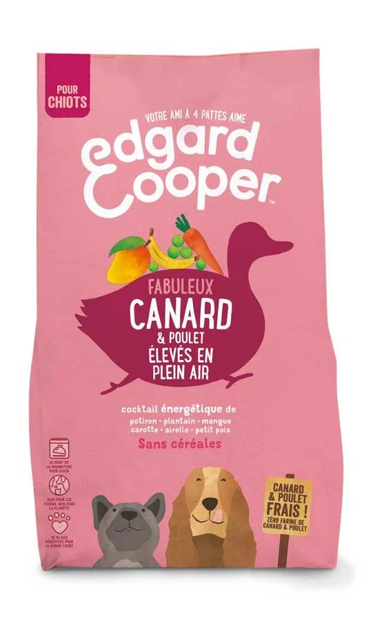 Edgard & Cooper Canard & Poulet Frais Sans Céréales Chiot 2,5 Kg