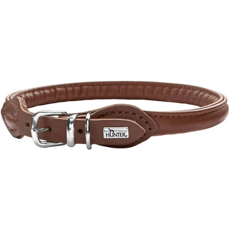 Hunter Collier Round & Soft Pour Chien Marron XS-S