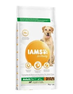 IAMS Vitality Croquettes Chien Adulte Grande Race Agneau 3 Kg