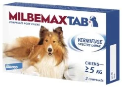 Milbemax Tab Vermifuge Chien De 5kg Ă 25kg 2cps