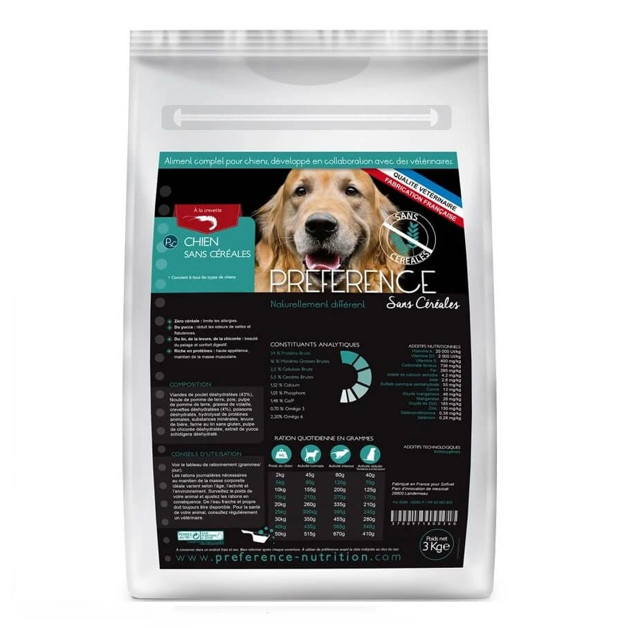 Préférence Croquettes Chien Sans Céréales 3 Kg