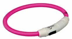Trixie Collier Lumineux USB Flash Rose Chien L-XL