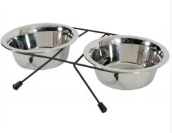 Zolux Support + 2 Bols En Inox 1,3 L